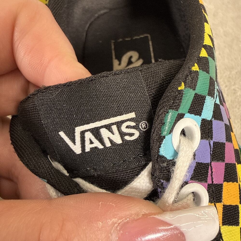 Vans Doheny Rainbow Mini Checkered Canvas Sneakers Women's Size 8.5 Bnfts Chrty - Picture 12 of 16